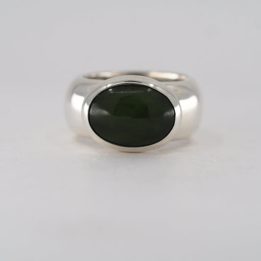 Kahurangi Green Stone Side Ring