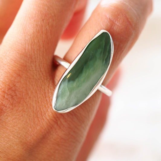 New Kahurangi Green Stone Ring 1