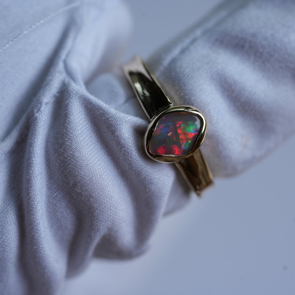 NEW!! Flagstone Australian Opal Ring