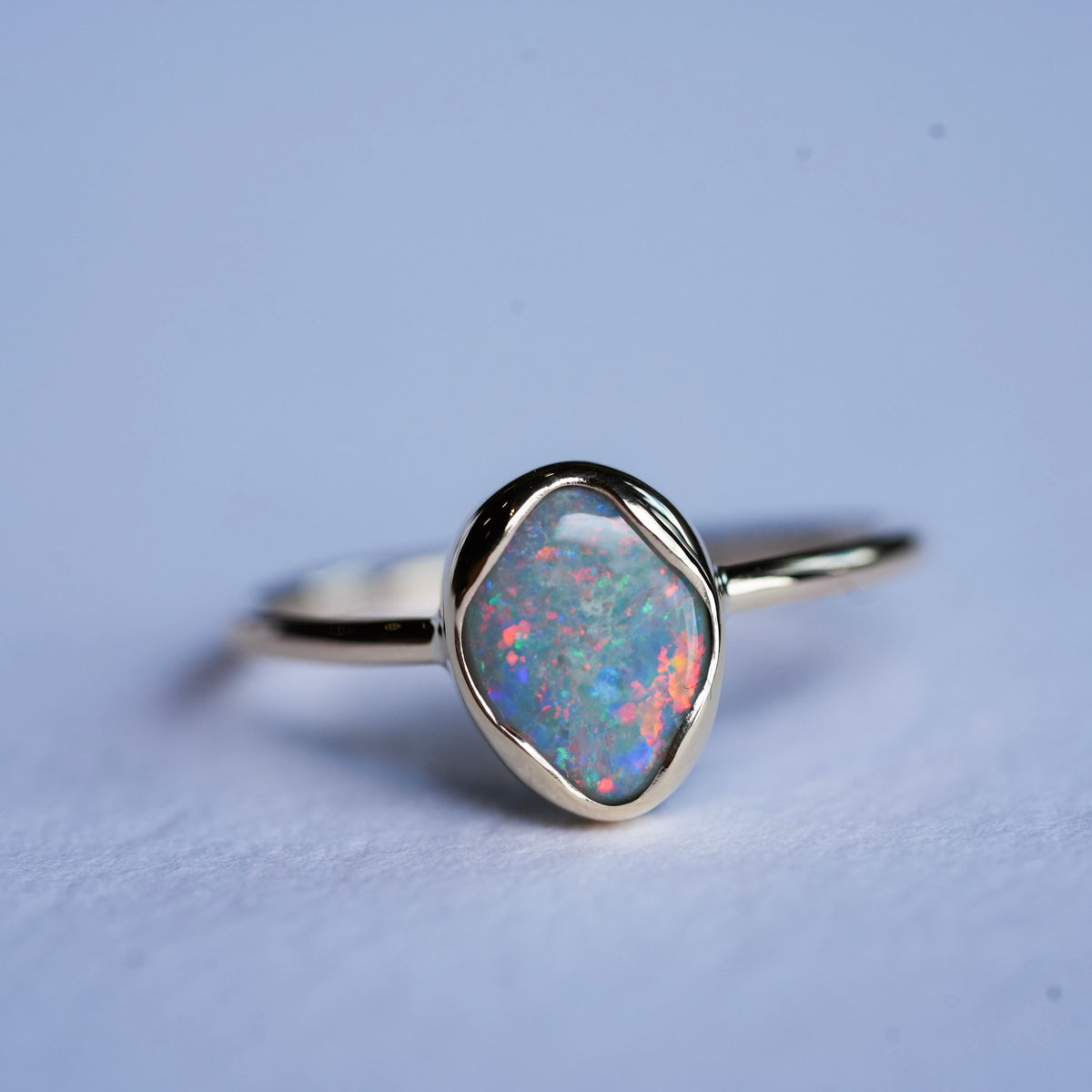 Pinfire Australian Opal Ring