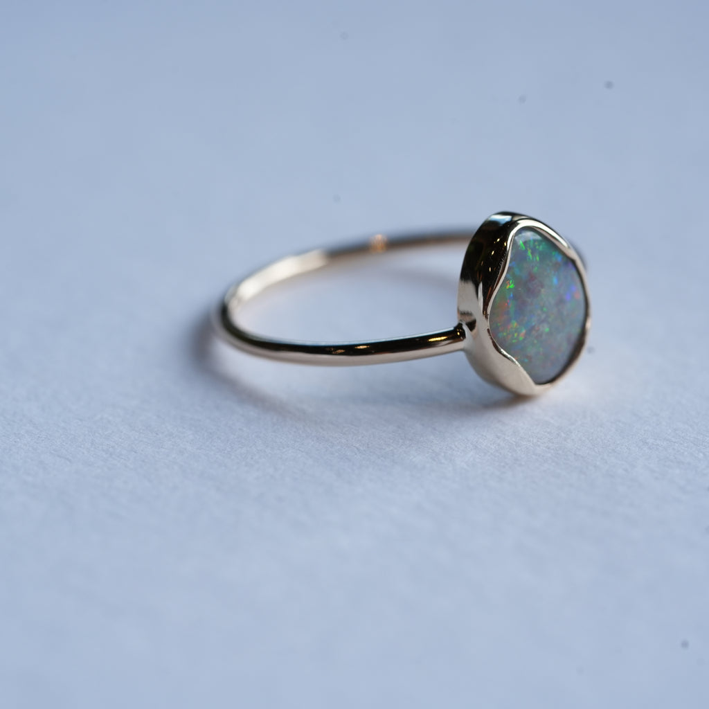 Pinfire Australian Opal Ring
