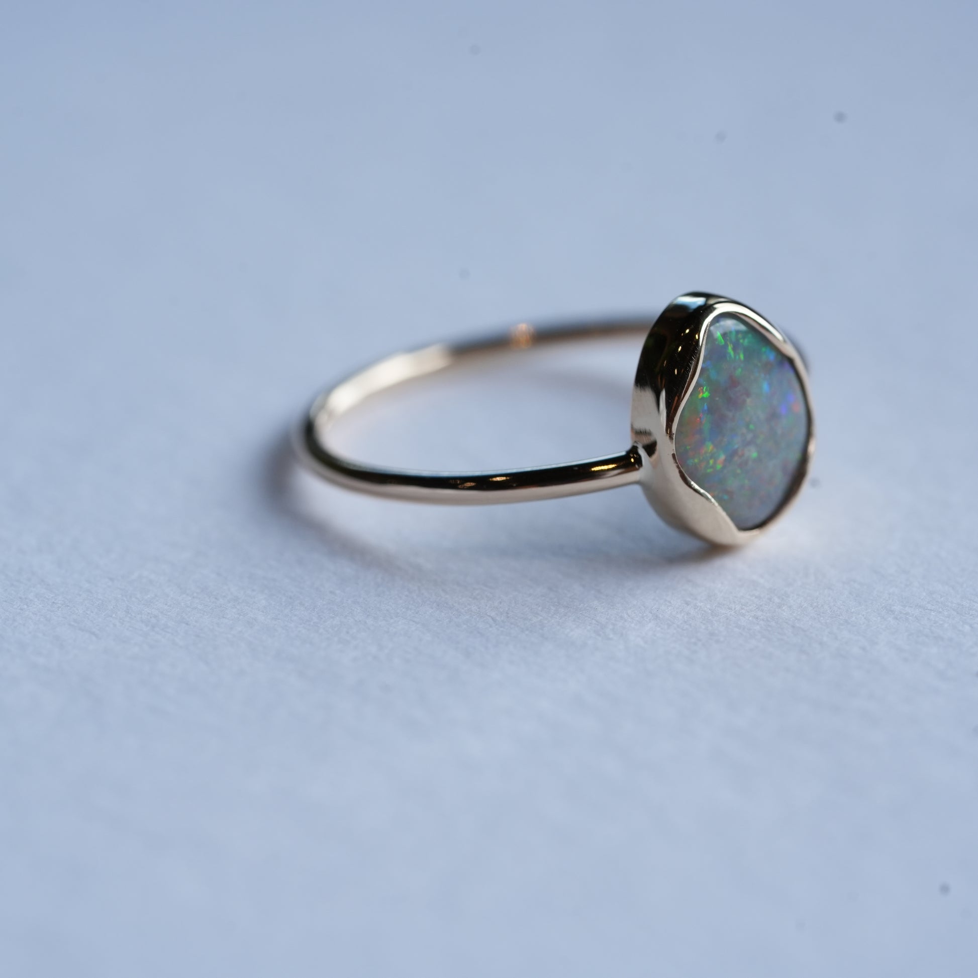 Pinfire Australian Opal Ring