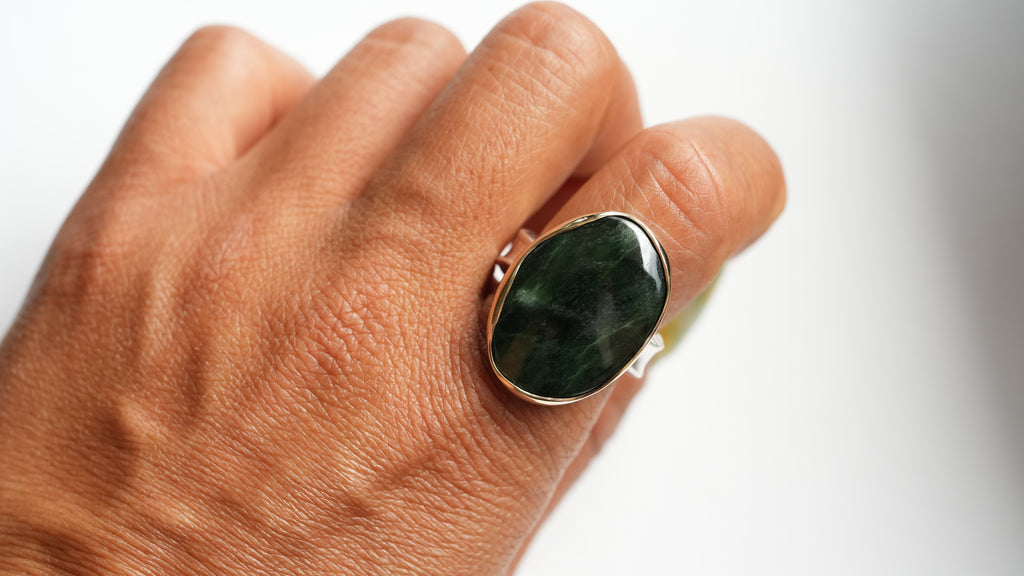 NEW!!Kahurangi Green stone Ring 5