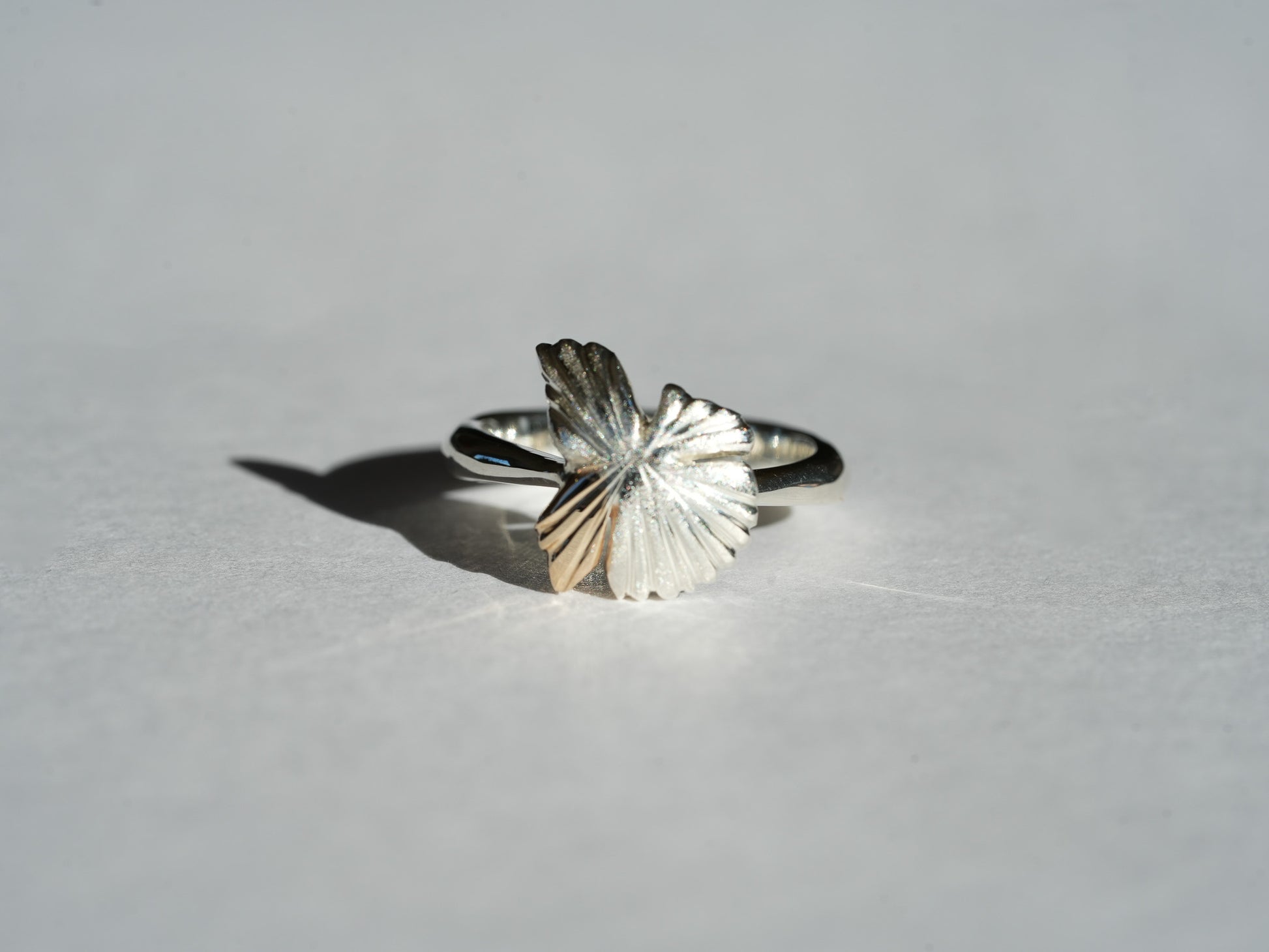 Broken Shell Flower Ring