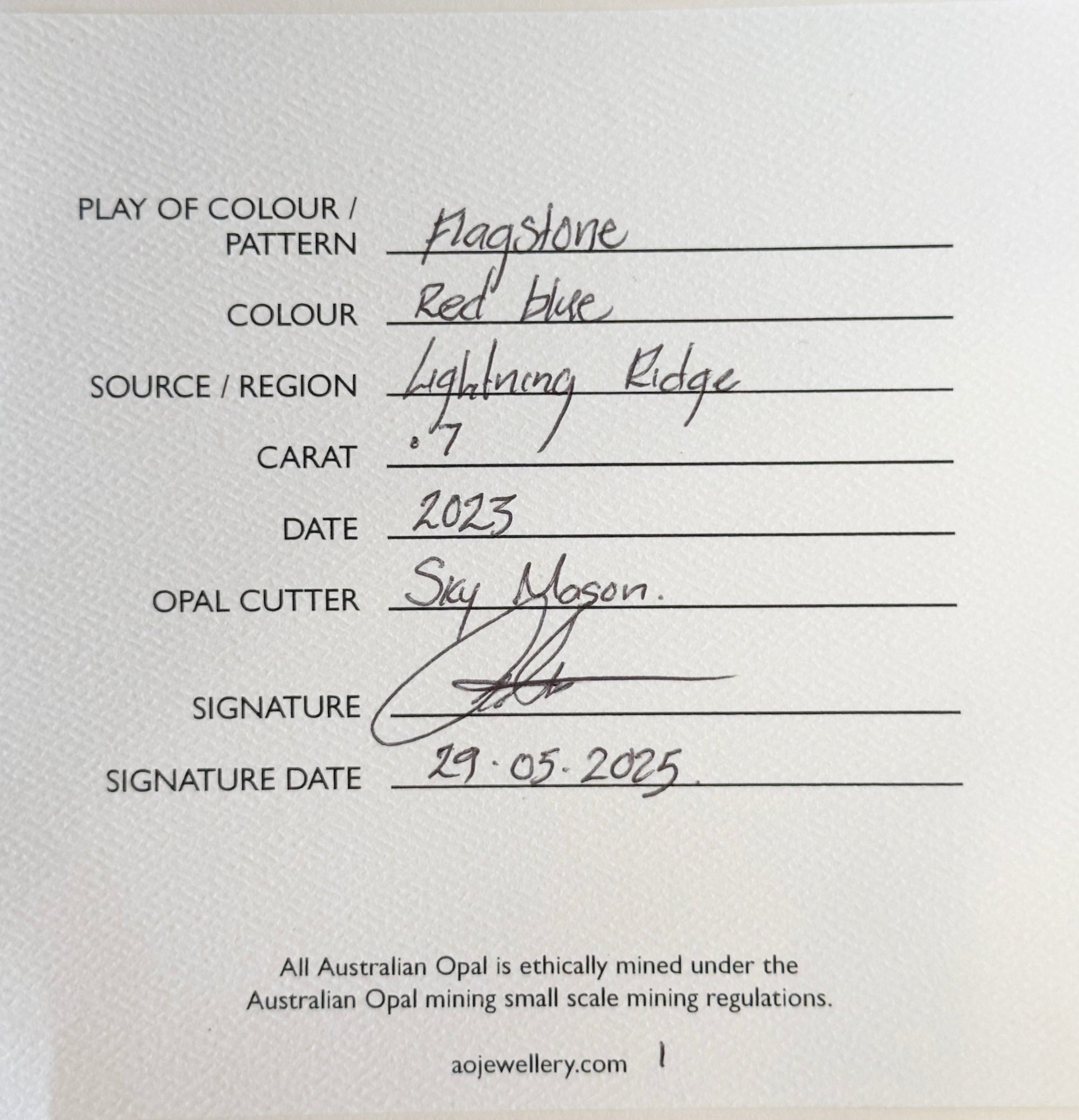 NEW!! Flagstone Australian Opal Ring