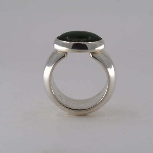 Kahurangi Green Stone Side Ring