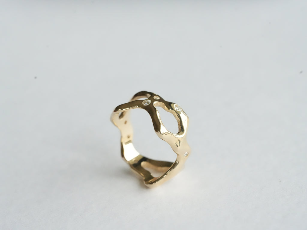 Rocky Ring with Ocean Diamond
